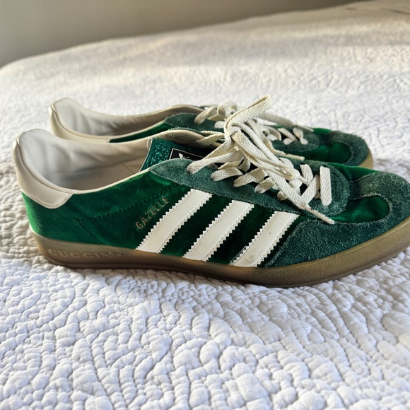 adidas gazelle silver green womens ADIDAS Samba x GUCCI Green  Avilarepublic